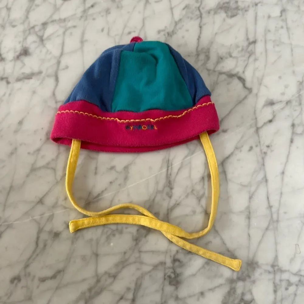 Vintage Rainbow GYMBOREE Colorblock SUMMER HAT OS